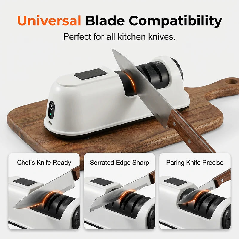 🔥3-Stage Electric & Manual Knife Sharpener